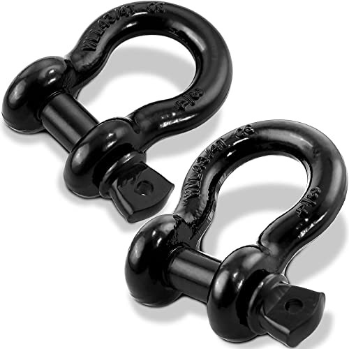 Shackles 3/4"(2 Pack) D-Ring Shackle Rugged 28.5 Ton (57,000 Lbs) Maximum gallery