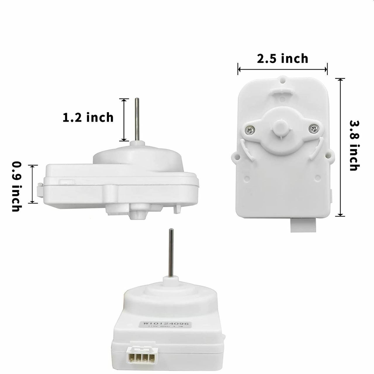 Condenser Fan Motor Set Compatible with Whirlpool Refrigerator W10124096 gallery