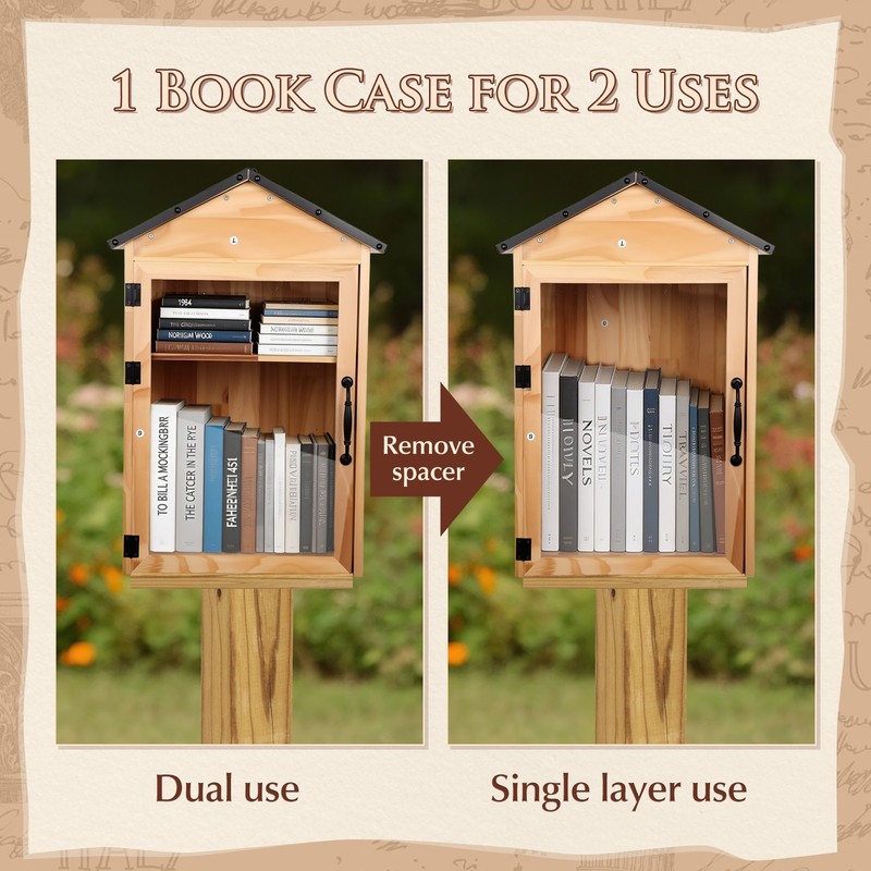 Outdoor Library Book Box, Multipurpose Little Library Box Outdoor gallery