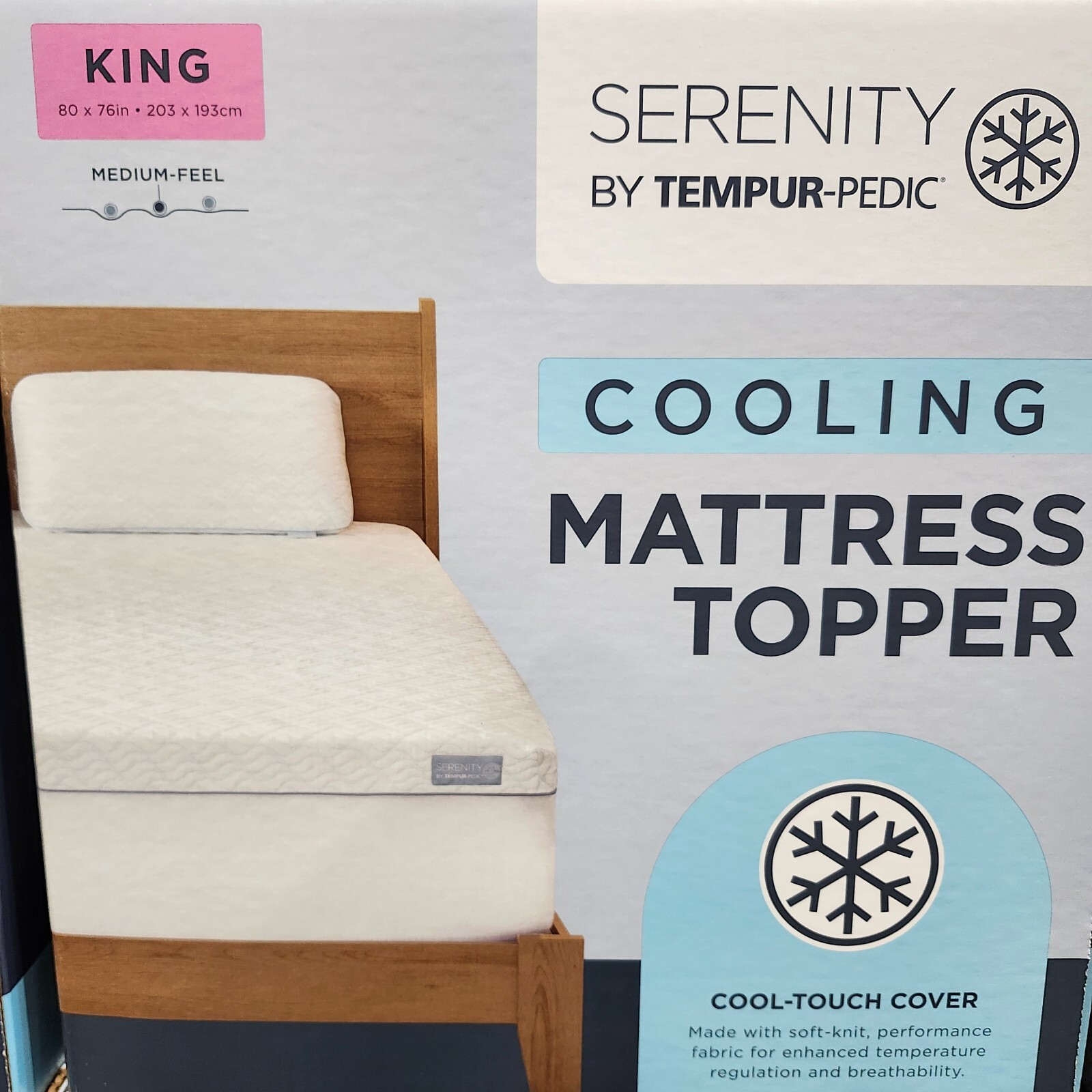 Serenity Tempur-Pedic Cooling Memory Foam Mattress Topper Queen gallery