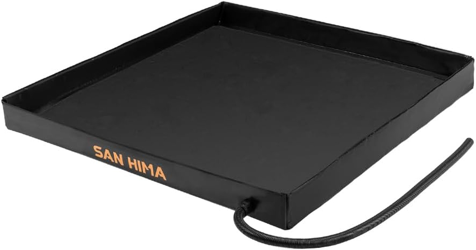 Foldable Portable Shower Pan 41"x41" with Drainage for Camping and Outdoor Use gallery