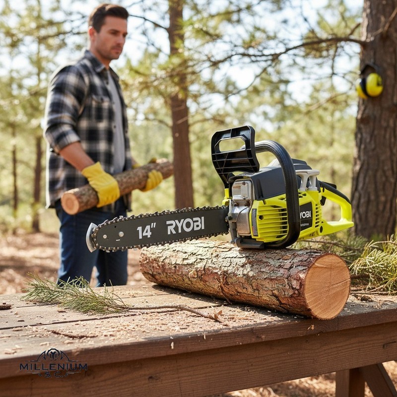 RYOBI 14" 37cc 2-Cycle Gas Powered Chainsaw RY3714 - USED - TESTED gallery