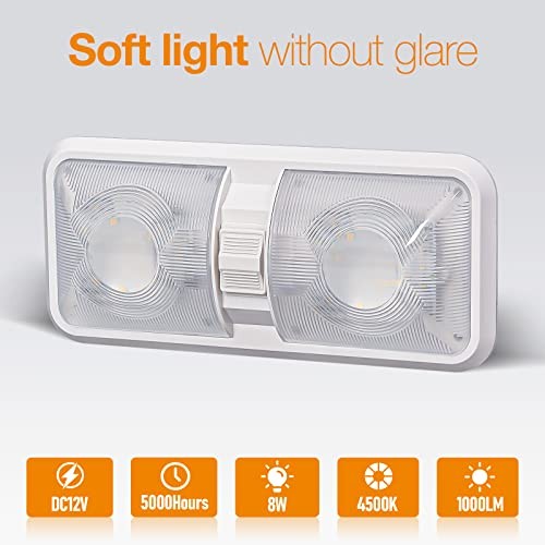 RV Lights Interior, 12 Volt Led Lights 1000LM, Camper Lights 8W, RV Led 8PACK gallery
