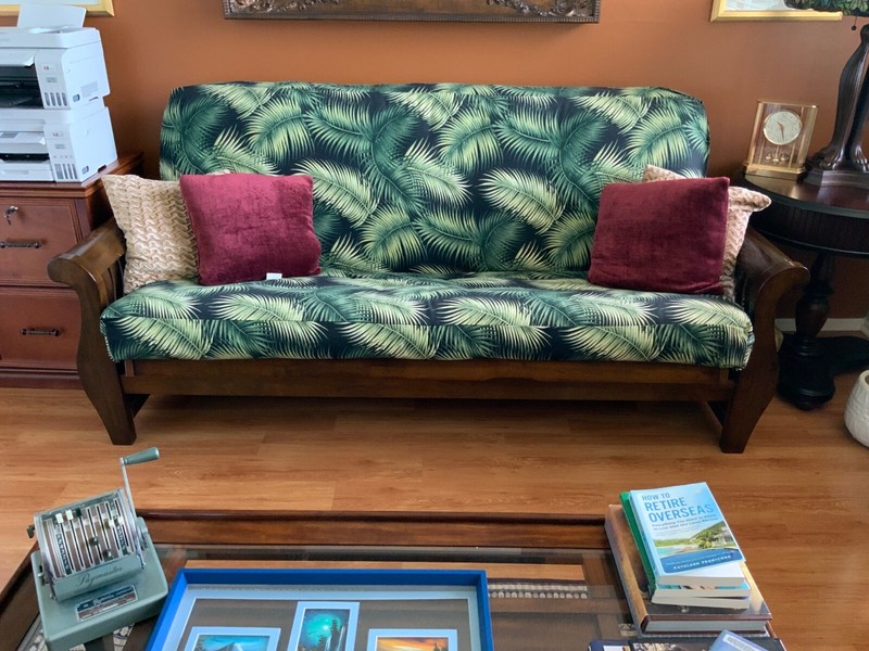 Futon. ￼Nightfall Daybed. ￼ All Wood With Cherry Finish￼￼ gallery