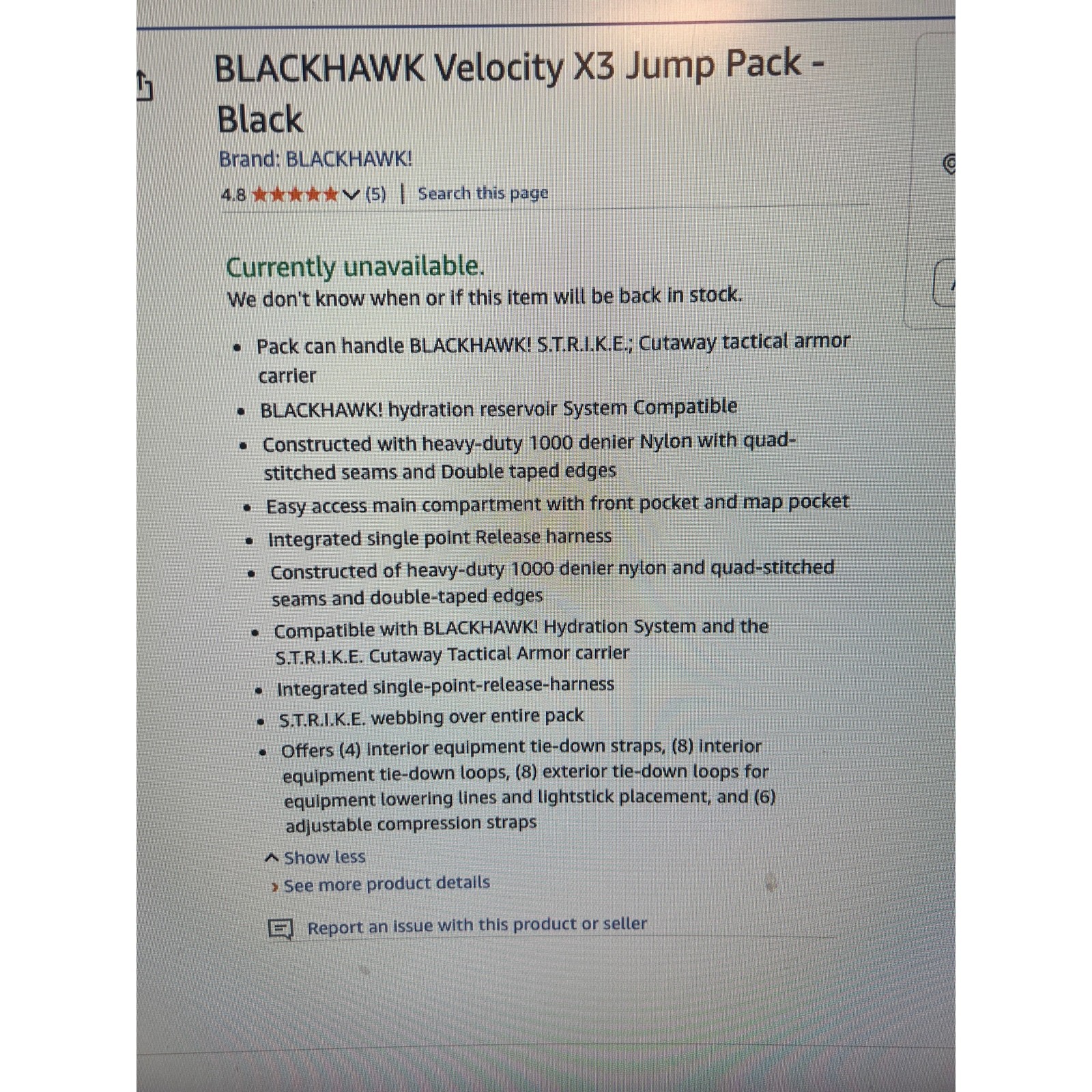 Blackhawk Velocity x3 Jump Pack - Black 5