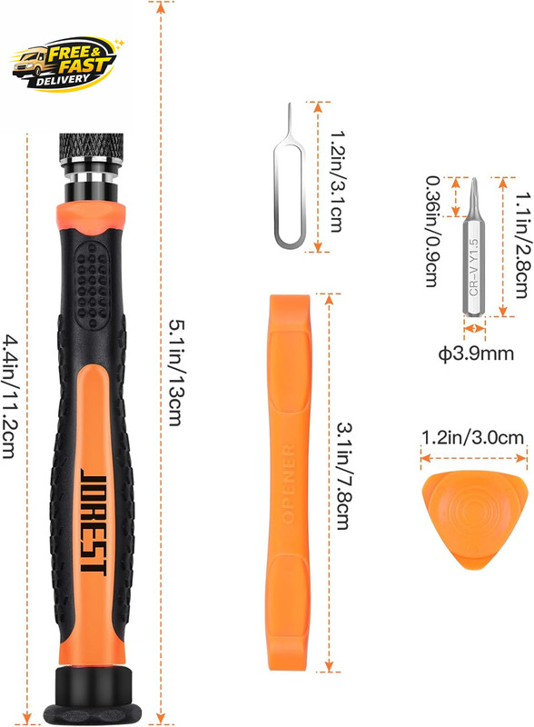 24Pcs Small Precision Screwdriver Set with Torx T5 T6 T8 T9, Y00, Star P5, Mini gallery