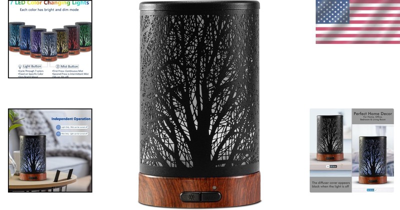 Compact 150ml Essential Oil Diffuser for Home, Office, Spa - Auto Shut-Off gallery