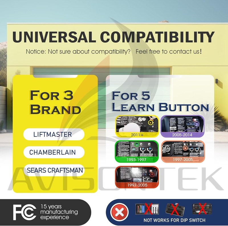 1 for 940EV-P2 Universal Chamberlain Garage Door Opener Keypad, 3-Year-Warranty gallery