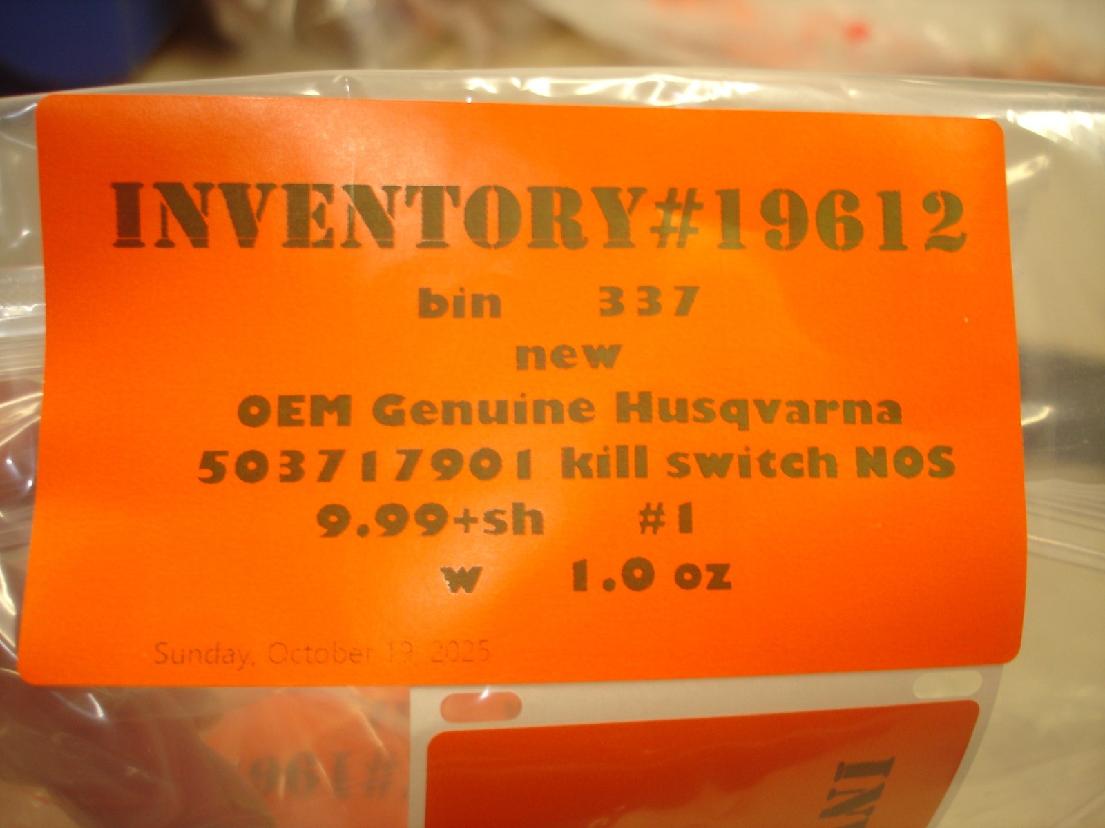 Husqvarna 503717901 kill switch NEW OEM chainsaw part gallery
