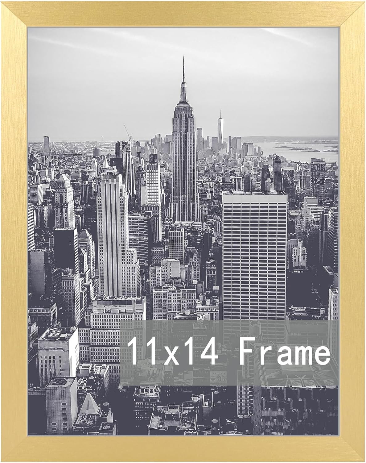 11X14 Picture Frame in Gold - Horizontal and Vertical Formats for Wall Mounting gallery