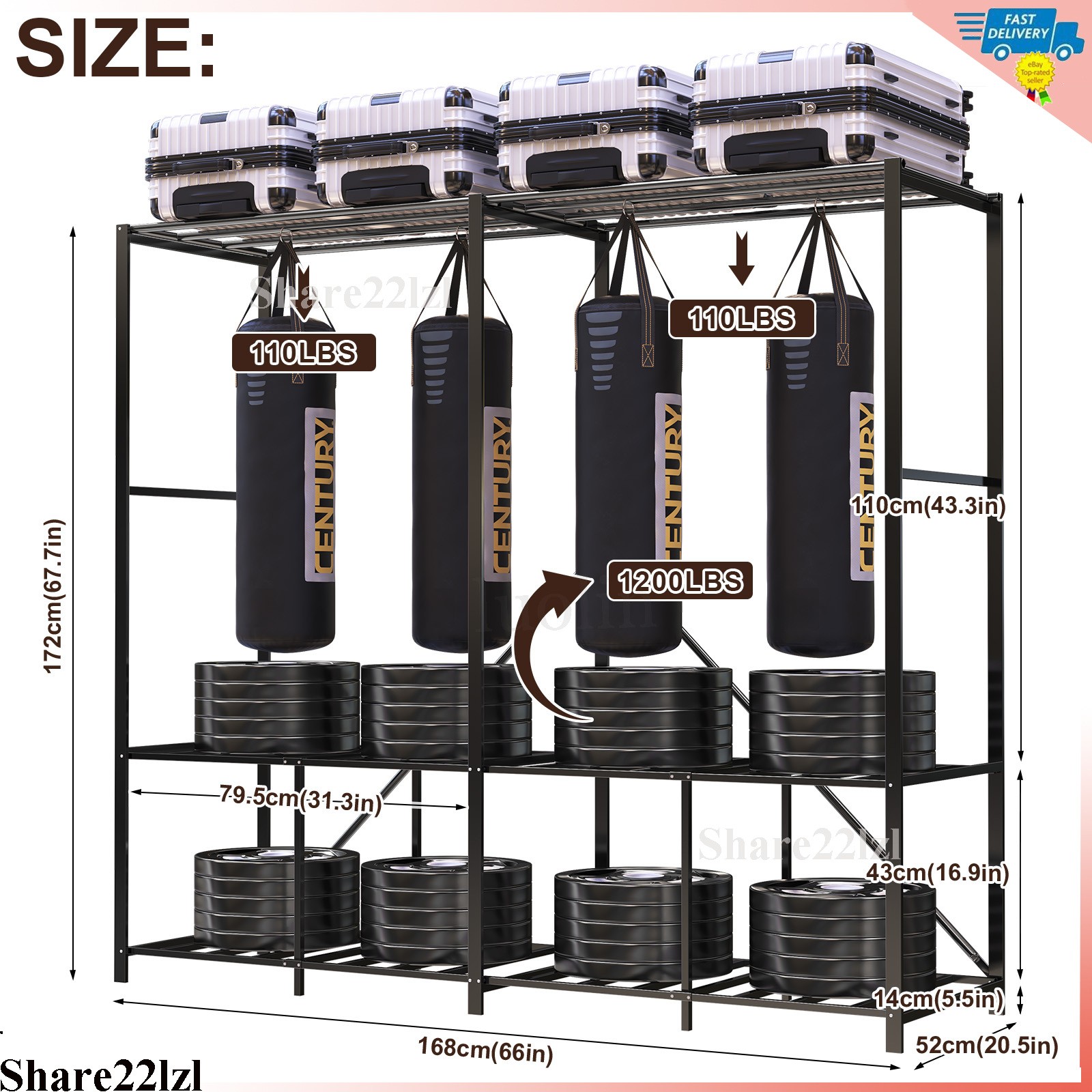 Foldable Portable Closet Wardrobe Clothes Rack Storage Organizer Shelf Durable gallery