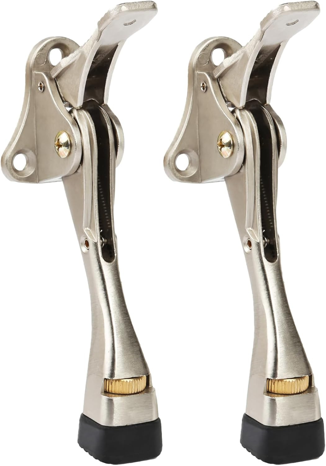 Kickdown Door Stopper 4 Inches - 2 Packs One Touch Adjustable Height Door Stop f gallery