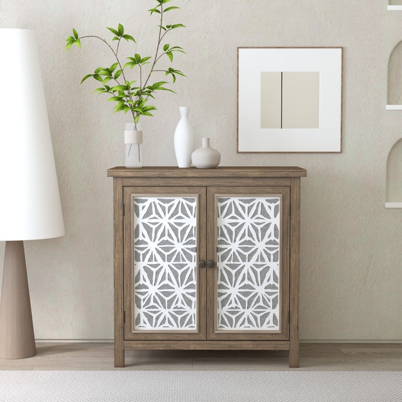 Rustic Pine Solid Wood Accent Chest Antique White Brown Transitional Storage gallery