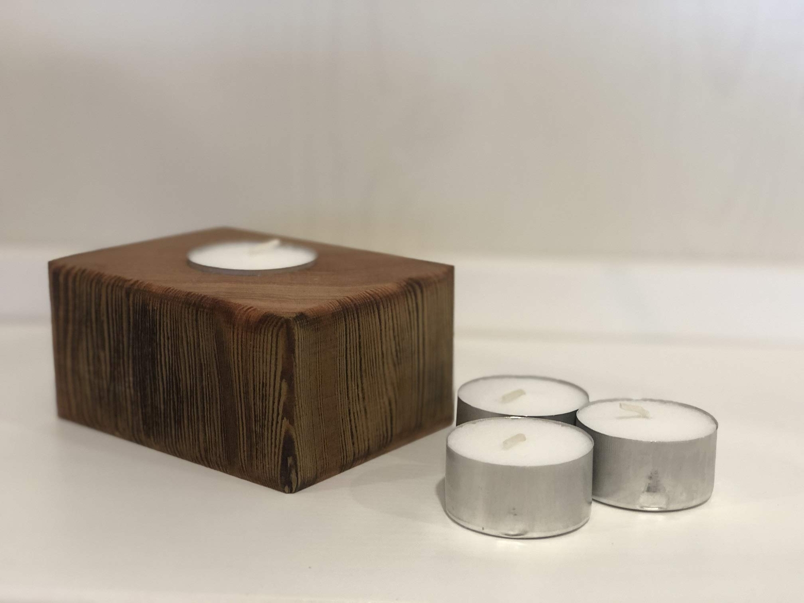 Reclaimed Barn Wood Prayer Candle gallery