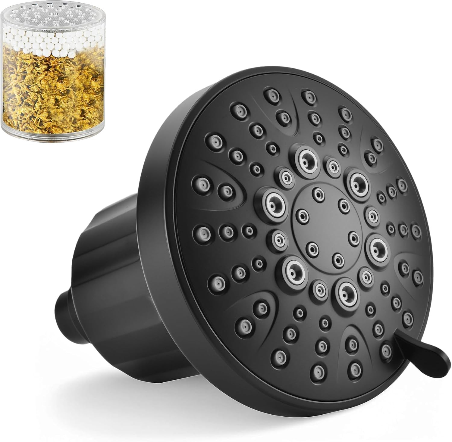 BRIGHT SHOWERS Filtered Shower Head, High Pressure Fixed Showerhead for Hard Wat gallery