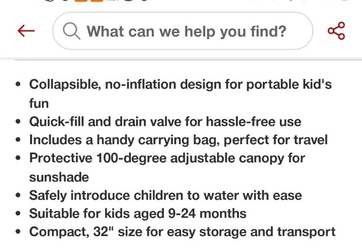 Swimways, Pop-Up Pool, Canopy, Carrying Case, Foldable, 9-24 Months, 32" gallery