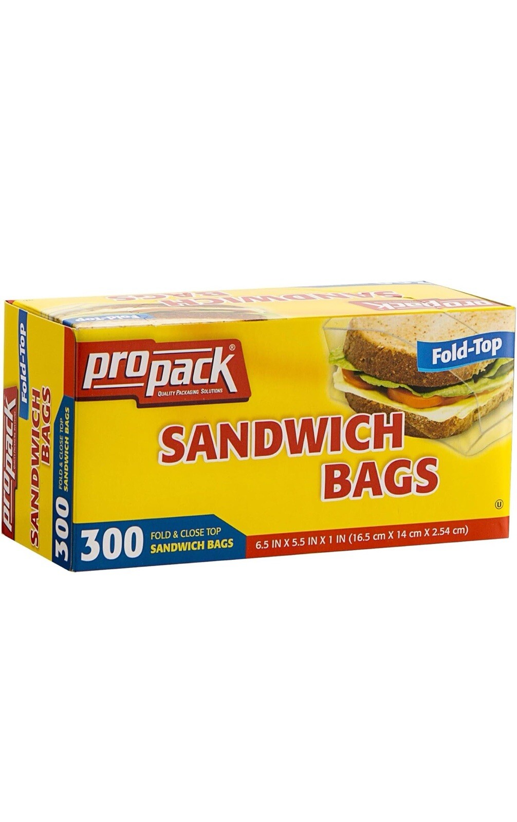PROPACK Disposable Plastic Sandwich Bags with Fold Close Top 600 BAGS ,... gallery