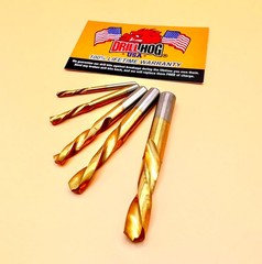 5 Pc Left Hand Drill Bit Set Bits Stubby Cobalt M42 Drill Hog® Lifetime Warranty