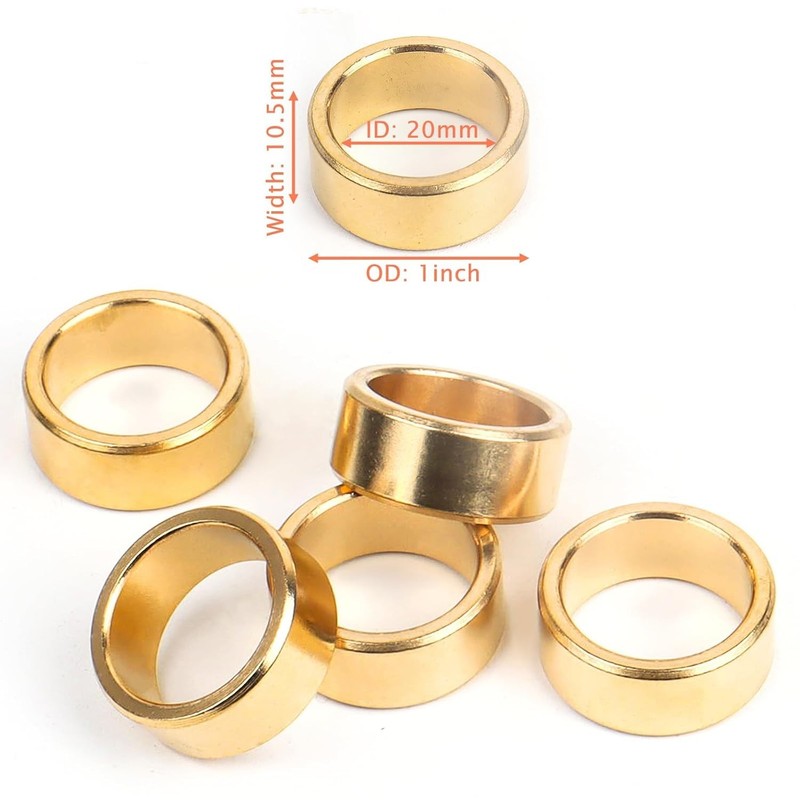 Durable 5-Pack TS400 Arbor Reducers - Brass Construction for Long-lasting Use gallery