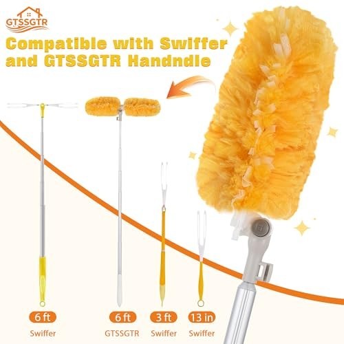 6ft Extendable Duster with 20 Refills, 360° Heavy Duty Microfiber Kit for Cleani gallery
