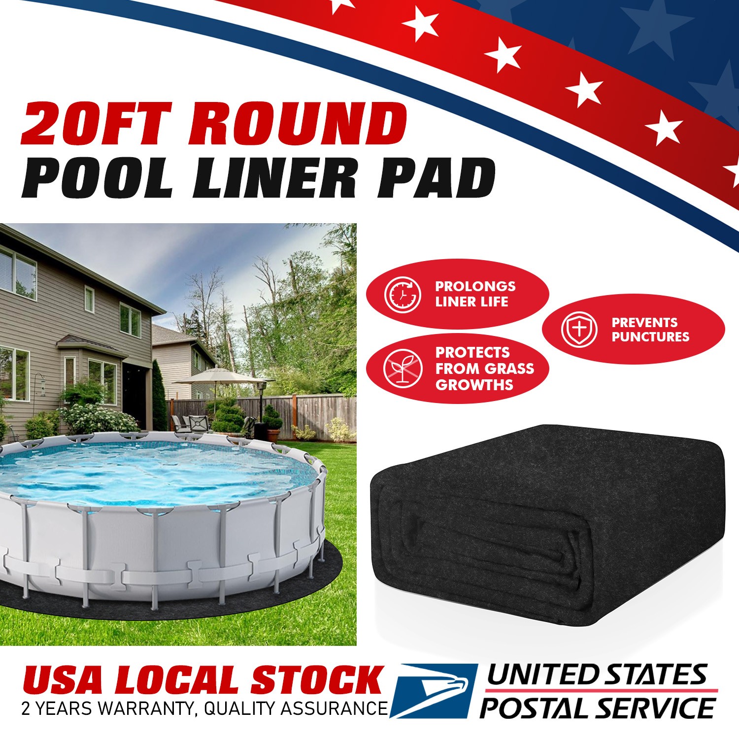 NEW! 20-Foot Pool Liner Pad for Above Ground Pools Round Under Pool Mat QUALITY! gallery