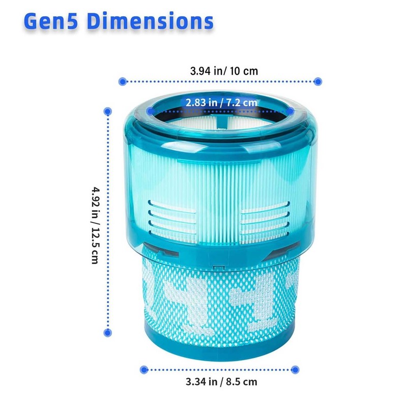 2pack HEPA Filters for Dyson Gen5 Detect vacuum Gen5detect Absolute, Gen5outsize gallery