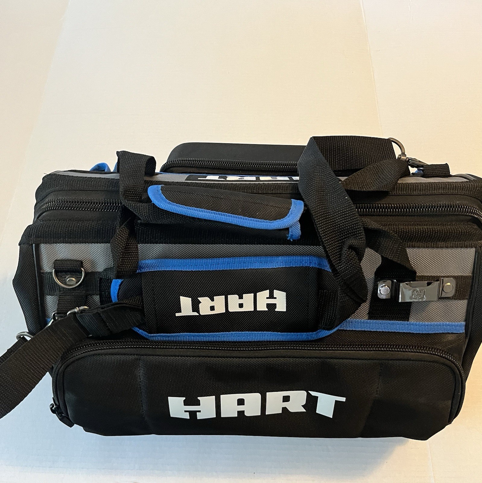 Hart 16" Large Tool Bag (Hardbottom) Black, Gray And Blue Preowned gallery