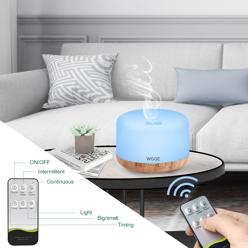 Essential Oil Diffuser 500ML Aromatherapy Diffuser Mist Humidifiers 7 Color LED gallery