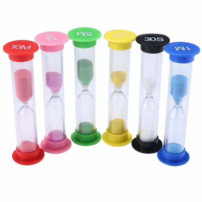 Plastic Sand Timer Small 30 Seconds/1 Minute/2 Minutes/3 Minutes/5 Minutes/10 Mi gallery