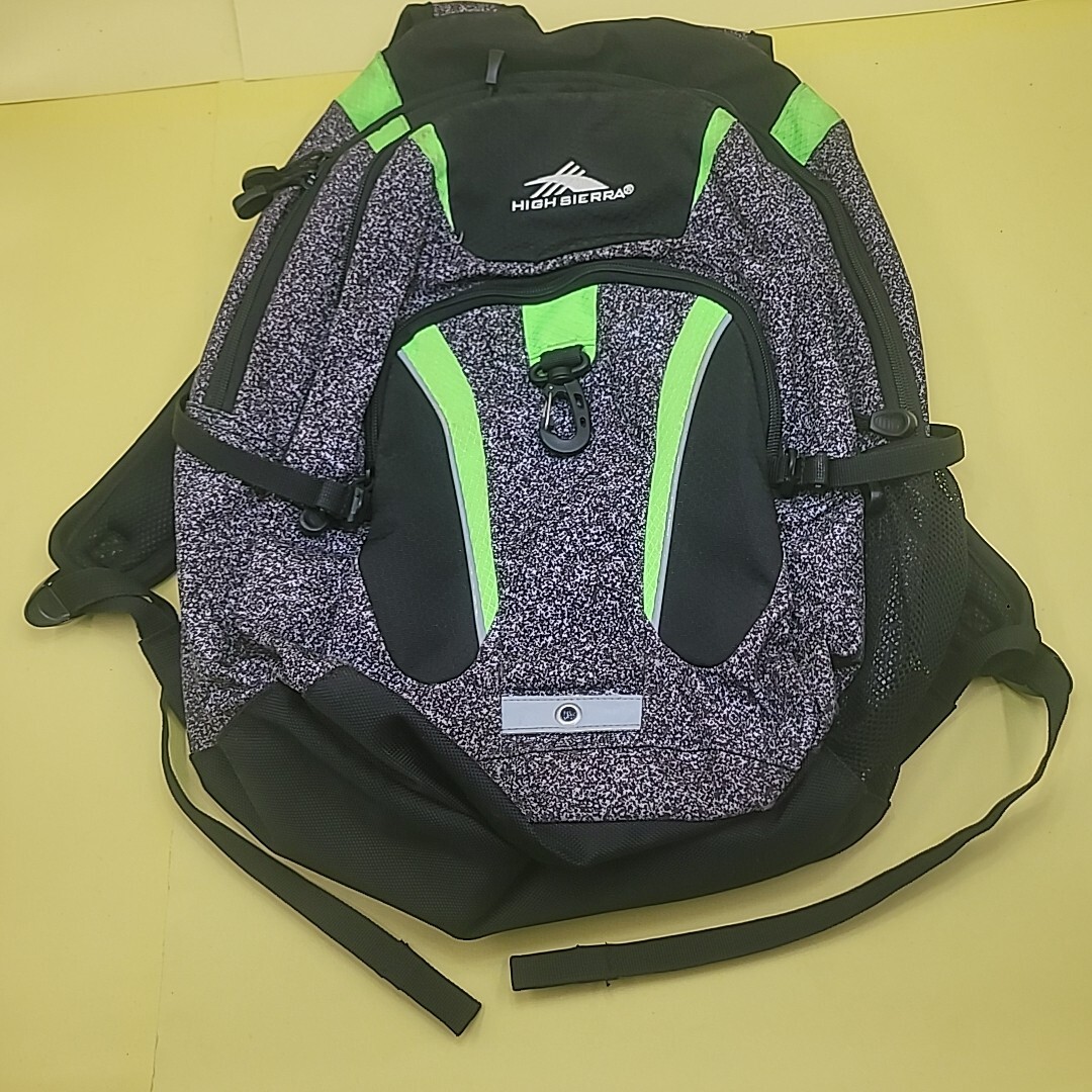 High Sierra Backpack Black/green Suspension Strap System