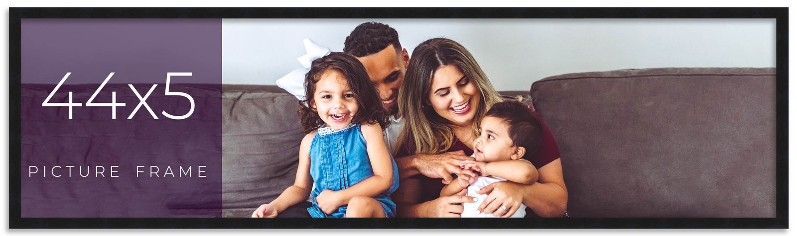 44x5 Frame Black Real Wood Picture Frame Width 0.75 inches | Interior Frame Dept gallery