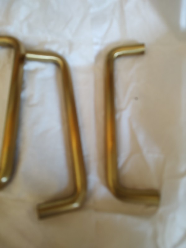 COLONIAL BRONZE #753-US4 WIRE PULL, NATURAL SATIN SOLID BRASS, 4" C-C gallery