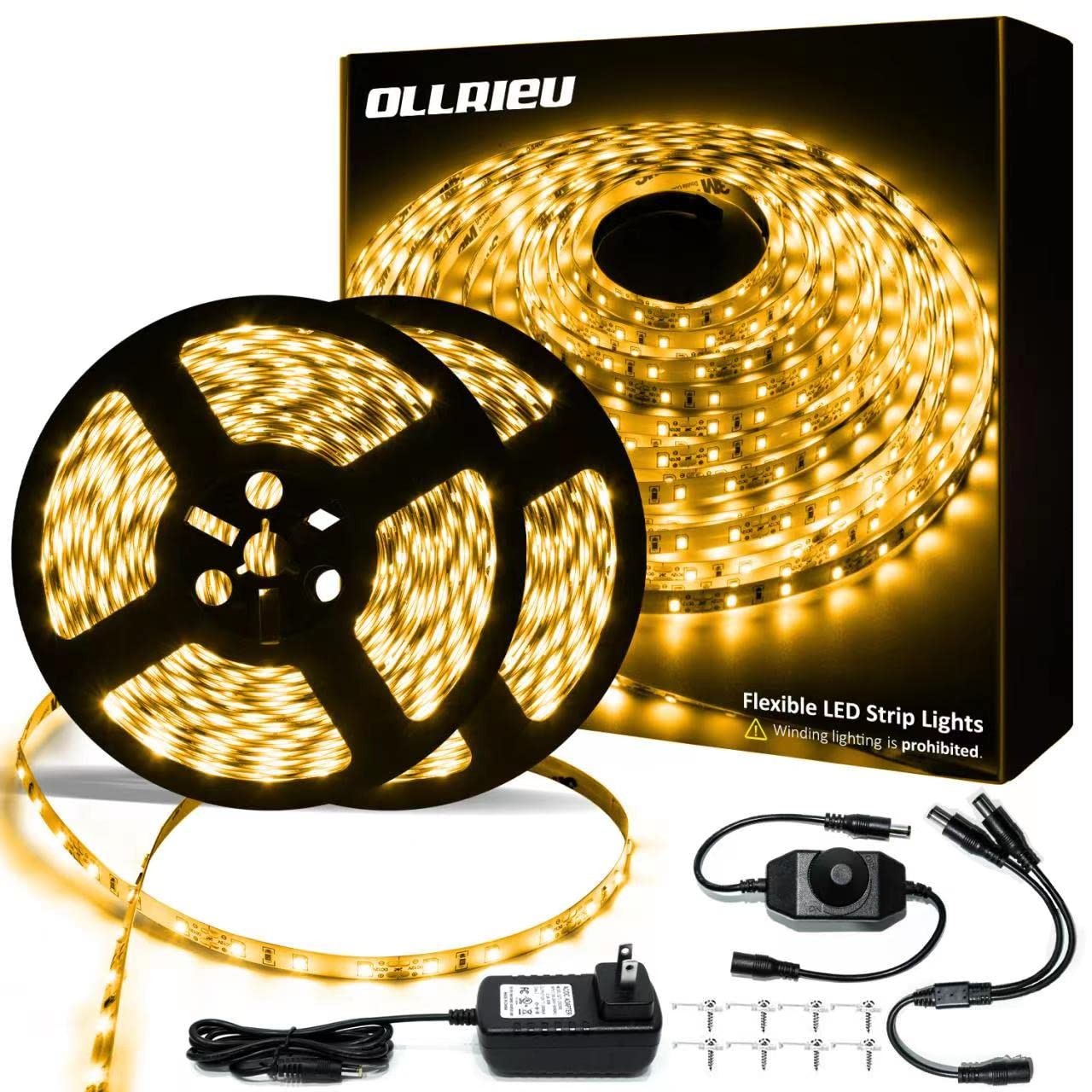 LED Strip Lights 65.6ft Dimmable 3000K Warm White Strip Lighting, 12V 20M 120... gallery