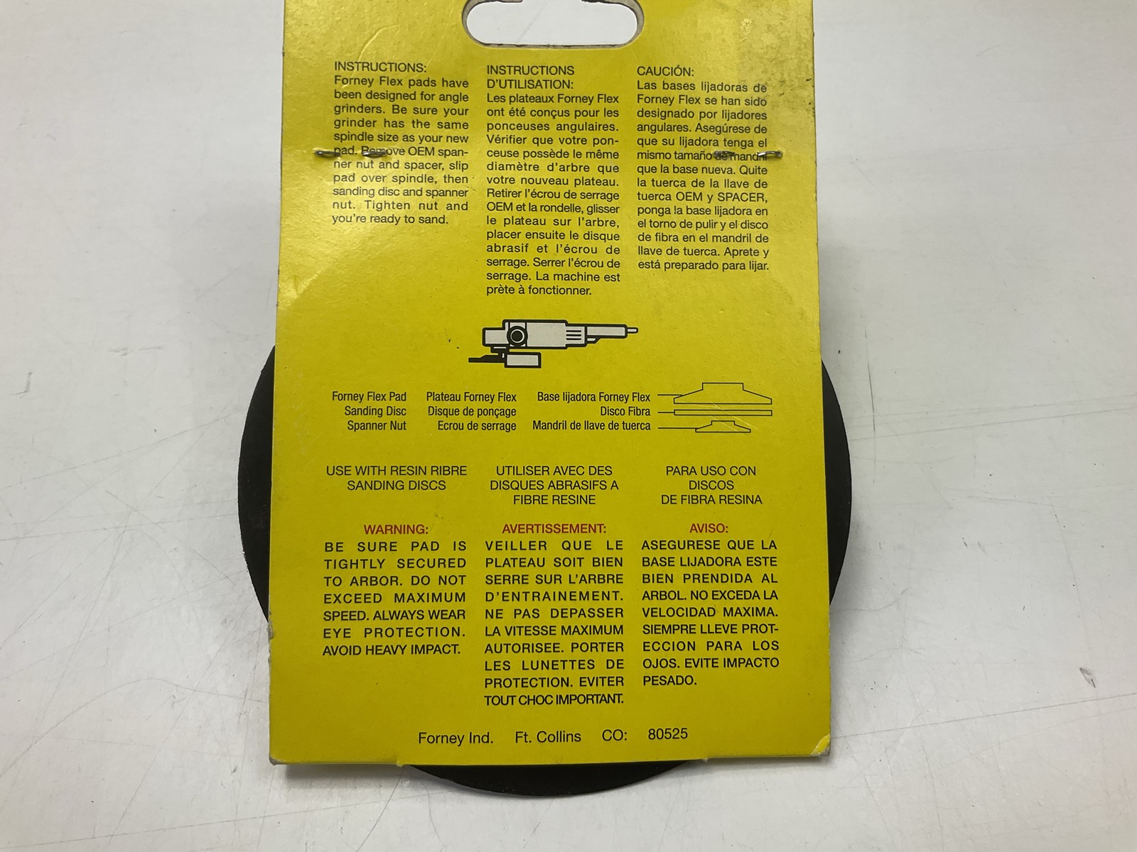 Forney 72321 Backing Pad For Sanding Discs, 4-1/2 In X 5/8 In-11 gallery