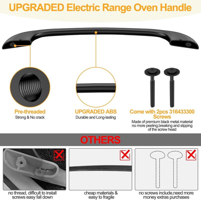 5304458312 Oven Door Handle For Electrolux Kenmore Frigidaire Range Oven Stove gallery
