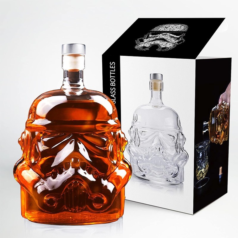 Creative 750ML Whiskey Decanter with Glass & Tongs - Ideal for Special Occasions gallery