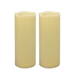 2 PCS 8″ Waterproof LED Flameless Timer Candles, 1000 Hours Long Battery Life…