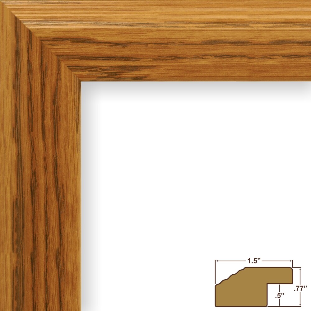 Craig Frames Mossehaus, 1.5 Inch Wide Traditional Honey Oak Picture Frame gallery