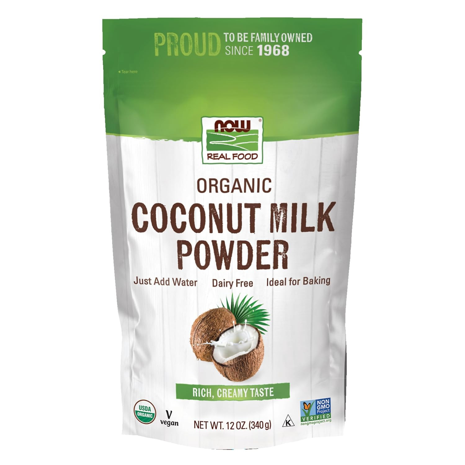 , Organic Coconut Milk Powder, Dairy Free/ Vegan, Just Add Water, 12-Ounce gallery