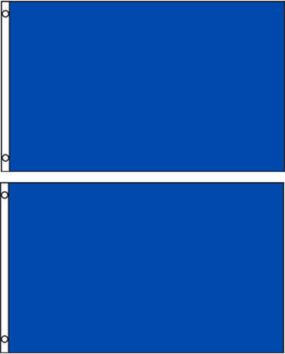 (2 pack lot) 2x3 Royal Blue Solid Plain Blank Color Flag 2'x3' Banner Grommets