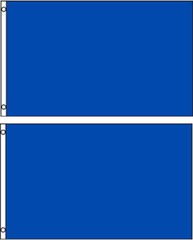(2 pack lot) 2×3 Royal Blue Solid Plain Blank Color Flag 2’x3′ Banner Grommets