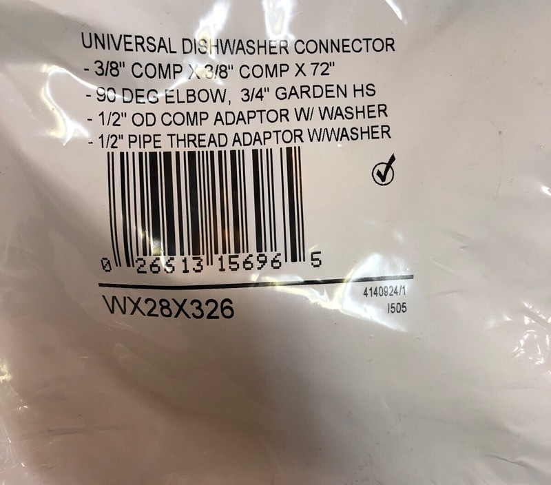Universal Dishwasher 6’ Connector Brand New gallery