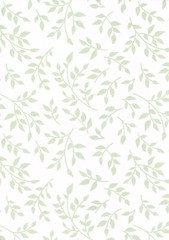 Gray Green Loose Leaf Peel Stick Wallpaper Floral Vinyl Contact Paper