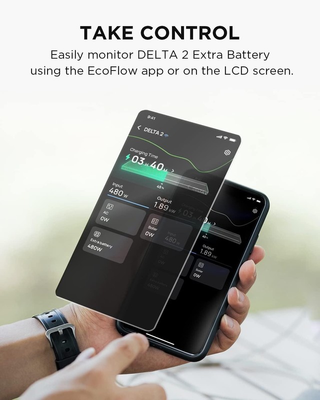 EcoFlow DELTA 2 Smart Generator Extra Battery 1024Wh for Outdoor, RV, LiFePO4 gallery