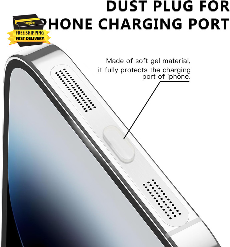 for Iphone 15/16 Pro Max Accessories, 5 PCS Cell Phone Speaker Anti-Dust Plugs, gallery