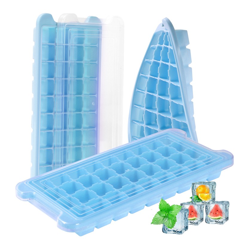 HUMBEE, Soft Silicone Ice cube Tray with PP Lid, BPA free 24 or 36 Cubes gallery