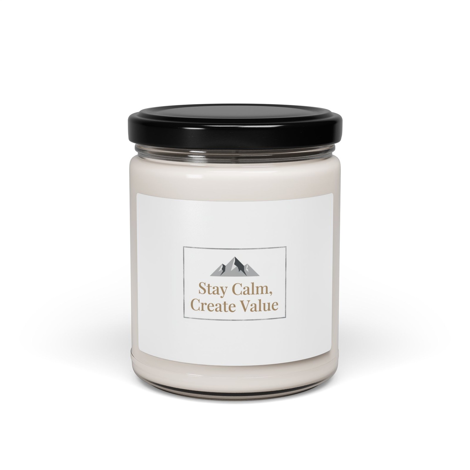 Stay Calm Create Value Candle | Scented Soy Candle, Minimal Stoic Mantra gallery