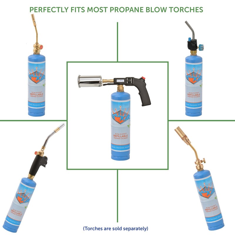 2 pack - 1 lb. Empty Propane Welding Cylinder, Reusable & DOT Compliant, 14.1 oz gallery