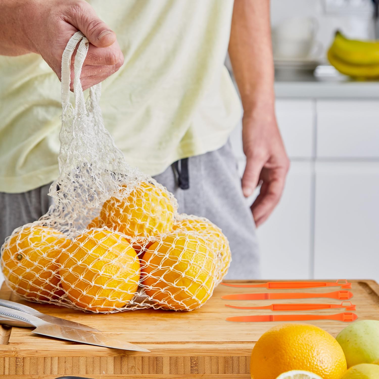 10pcs Orange Peeler Tool, Long Handle Serrated Citrus Peel Cutter Easy Hold gallery