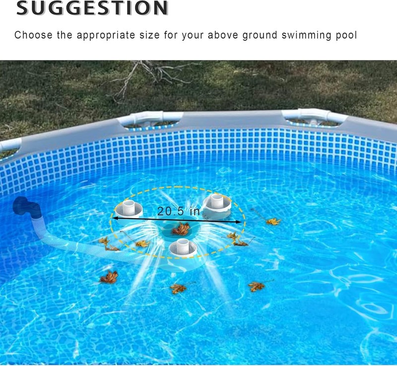Above Ground Pool Skimmer Tri-Float Spin Skimmer No Adjustable Bracket Needed gallery